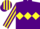 Silk - Purple, Yellow triple diamond, striped sleeves and cap