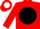Silk - Red, White 'B' in Black disc