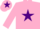 Silk - Pink, Purple star and star on cap