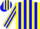 Silk - Yellow, Blue 'CS', Blue Stripes on