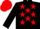 Silk - Black, red stars, matching cap