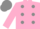 Silk - Pink, Grey spots, Pink sleeves, Grey cap