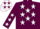 Silk - Maroon, white 'H' & stars, white st