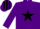 Silk - Purple, black star, Black and Purple striped cap