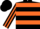 Silk - Black, Orange hoops, striped sleeves