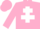 Silk - Hot Pink, White Cross of Lorraine, White