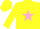 Silk - Bright Yellow, Flamingo Pink Star,