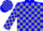Silk - BLUE, grey Blocks