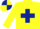 Silk - Yellow, Dark Blue Cross of St. Andrew, Quartered cap