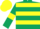 Silk - Dark Green, Yellow hoops, armlets and cap