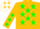 Silk - Gold, White and Green Emblem, Green Stars on Sleeve