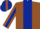Silk - Brown, Dark Blue stripe