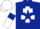 Silk - Dark blue, white cross of lorraine, white sleeves, dark blue armlets and star on white cap