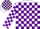 Silk - White stripe(band) dyes purple t white and purple check