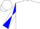 Silk - White, Royal Blue Block Frame, Blue and White Diagonal Quartered Sleeves