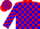 Silk - Red, Blue Blocks, Red and Blue Halve