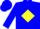 Silk - Blue, yellow diamond embl
