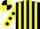 Silk - Black and Yellow stripes, Yellow sleeves, Black spots, Black and Yellow quartered cap