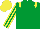 Silk - Emerald Green, Yellow epaulets, striped sleeves, Yellow cap