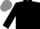 Silk - Black, grey oval emblem on back, matching cap
