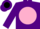 Silk - Purple, Black Circled 'C' on Pink disc, Pink Bars on Black S