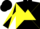 Silk - Black, Yellow Triangle, Black and Yellow Diagonally Quartered