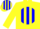 Silk - Yellow, Yellow 'EC' on Blue disc, Yellow Stripes on Sleeves, Yell