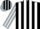 Silk - Black, Silver and White Stripes