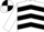 Silk - White and black chevrons, Quartered cap