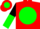 Silk - Red, Green disc, Black 'LF', Black and Green Halved Sleeves
