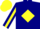 Silk - Navy blue, yellow emblem 'C' on back, yellow diamond stripe on sleeves, yellow cap
