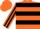 Silk - Orange, Black hoops, striped sleeves