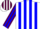 Silk - WHITE, Maroon & Blue Stripes