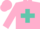 Silk - Pink, turquoise cross