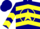 Silk - Navy blue, yellow star circle on back, yellow chevrons o