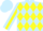 Silk - Light blue, yellow 'T' and diamonds on back, yellow stripe on sleeves