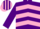 Silk - PURPLE & PINK CHEVRONS, purple sleeves, striped cap
