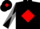 Silk - Black, Red diamond, Black and Grey diabolo on sleeves, Black cap, Red diamond