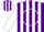 Silk - Purple, white circle cow face on back, white stripes on sleeves, purple