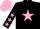 Silk - Black, Pink star, Black sleeves, Pink stars, Pink cap