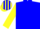 Silk - Blue, Yellow 'M', Blue Stripes on Yellow Sleeves,