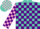 Silk - Turquoise, pink & purple blocks, matching c