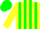 Silk - Yellow, green stripes, QC emblem, matching cap