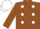 Silk - Brown, white polka spots, matching cap