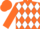 Silk - Orange and White Diamonds, White Bars on Orange Sleeves