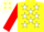 Silk - Yellow, White Stars, Blue and Red Sleeves