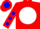 Silk - Red, Blue 'G&S' on White disc, Red and Blue spots on Sl