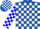 Silk - Royal Blue, White Blocks on Sleeves, White and Blue Blocks
