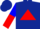 Silk - Dark Blue, Red Triangle, Blue and Red Halved Sleeves, Blue and Red