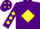 Silk - PURPLE, yellow diamond & diamonds on sleeves, purple cap, yellow diamonds
